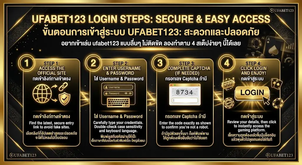 ขั้นตอนการเข้าสู่ระบบ ufabet123 อย่างละเอียด
